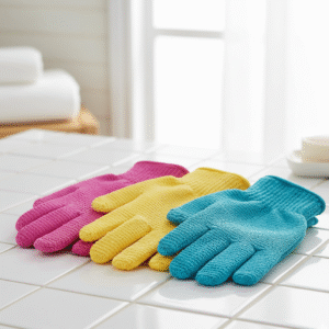 قفازات حمام نايلون- فرش استحمام - 10 حبات