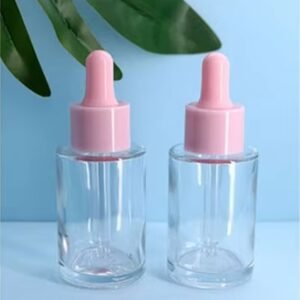 زجاجة قطارة زجاجية مسطحة الكتف سعة 30مل