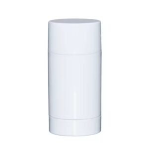 مزيل عرق مملوء من الأسفل  50 جم   أبيض ملتوي عبوة مزيل عرق فارغة عالية الجودة بيضاوية/دائريةعدد 12 قطعة