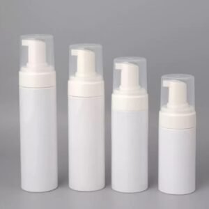 زجاجة مضخة رغوية بلاستيكية مخصصة من مادة البولي إيثيلين سعة  مل و150 مل-عدد 12 قطعة