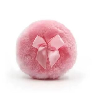 منفاخ بودرة مخملي كبير جدًا وردي( اللون)، ناعم