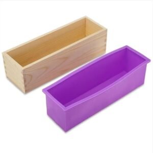 قالب سيليكون طويل مع صندوق خشب