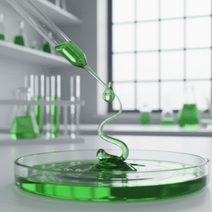 سائل مختبر أخضر