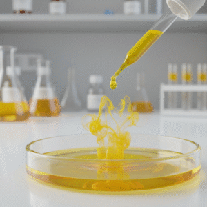 سائل مختبر أصفر ساطع ( 15 مل )